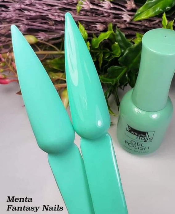 Gel menta fantasy nails